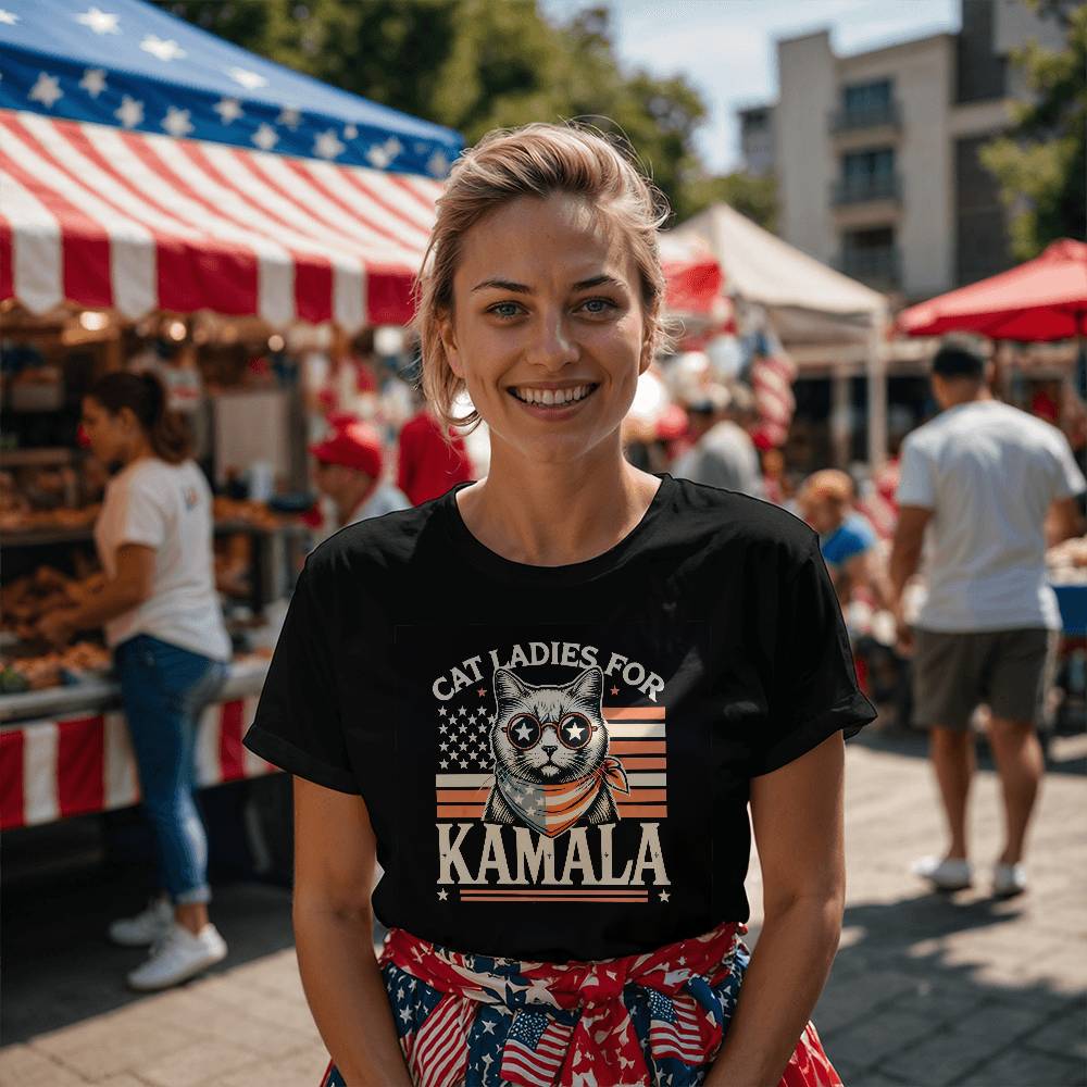 Cats For Kamala-Meet the Bella + Canvas Unisex 3001 Jersey Tee 151 - Essential Home Zone Essential Home Zone Clothing Cats For Kamala-Meet the Bella + Canvas Unisex 3001 Jersey Tee 151