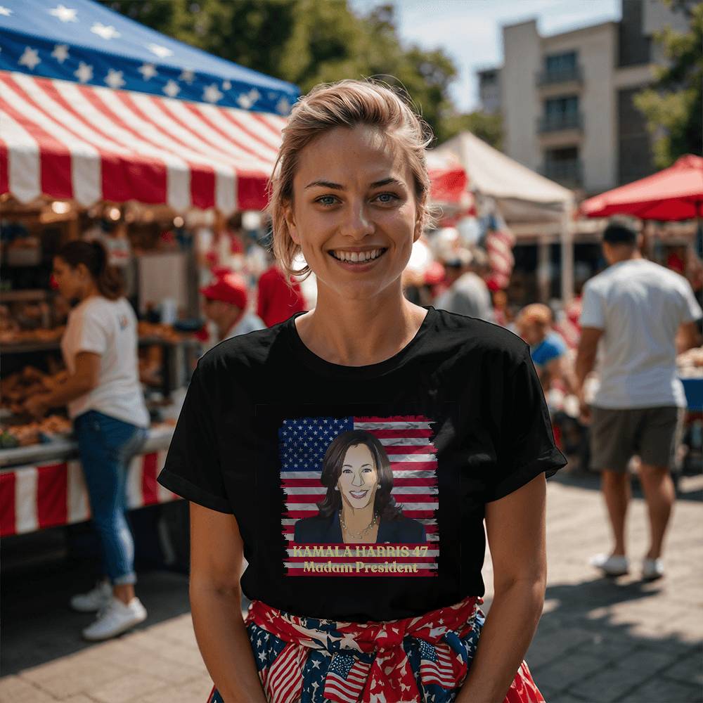 Madam President picture-Bella Canvas 3001 Unisex Jersey Tee,political t shirts, Kamala,Election,Vote,Democratic,Madam President,Election 141 - Essential Home Zone Essential Home Zone Clothing Madam President picture-Bella Canvas 3001 Unisex Jersey Tee,political t shirts, Kamala,Election,Vote,Democratic,Madam President,Election 141