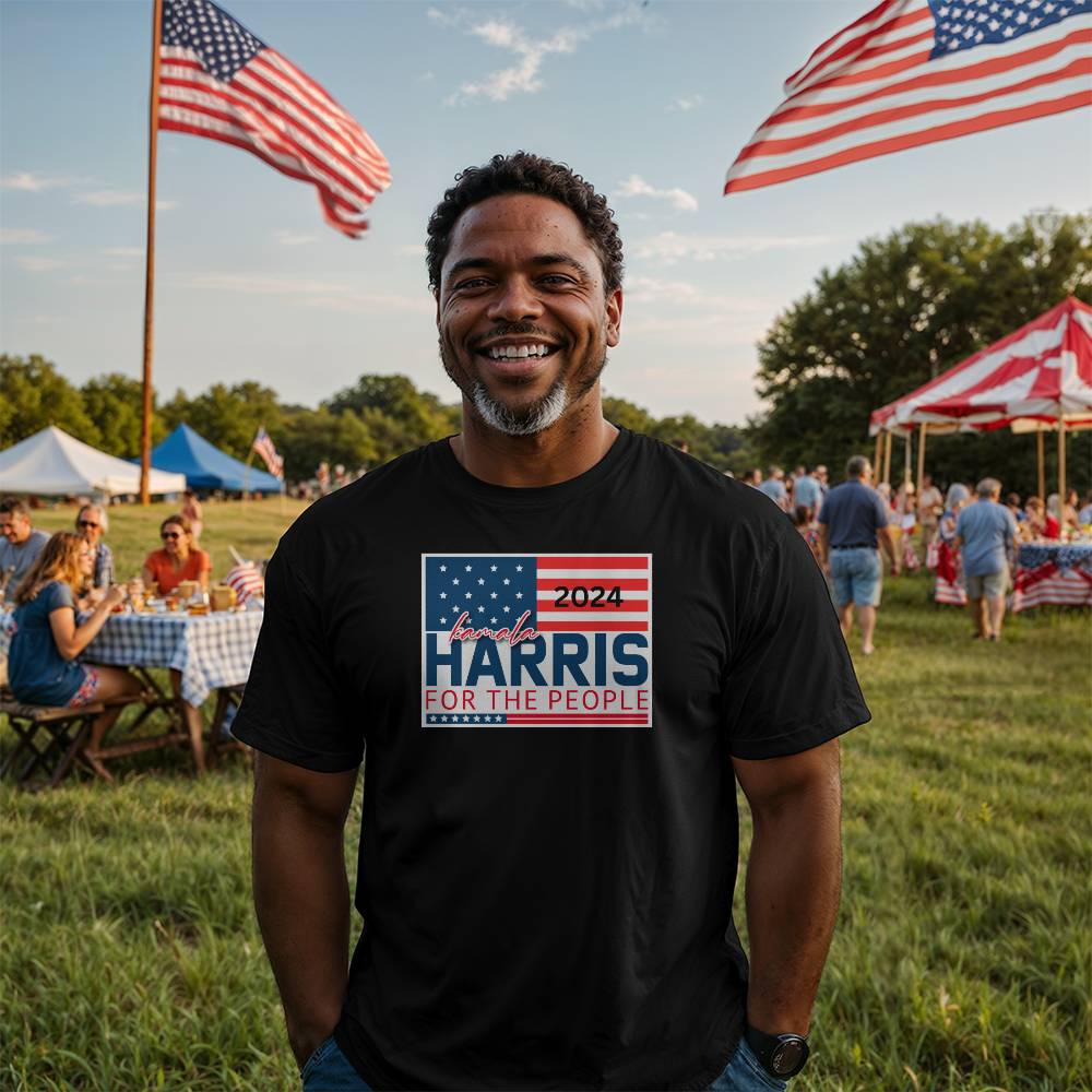 Harris For The People Flag-Bella + Canvas 3001 Unisex Jersey Tee 154 - Essential Home Zone Essential Home Zone Clothing Harris For The People Flag-Bella + Canvas 3001 Unisex Jersey Tee 154