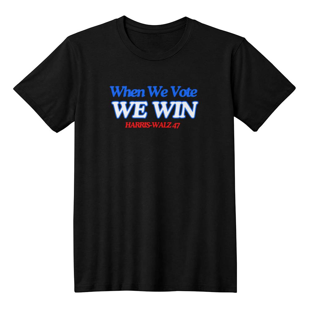 When we vote we win-Unisex Bella + Canvas 3001 Jersey Tee,Political t shirt,Election T-Shirt,LGBTQ Shirt,Kamala,Vote Shirt,Democrat tee 117 - Essential Home Zone Essential Home Zone Clothing When we vote we win-Unisex Bella + Canvas 3001 Jersey Tee,Political t shirt,Election T-Shirt,LGBTQ Shirt,Kamala,Vote Shirt,Democrat tee 117