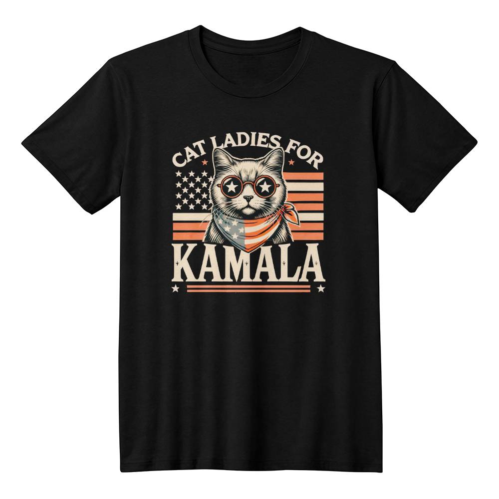 Cats For Kamala-Meet the Bella + Canvas Unisex 3001 Jersey Tee 151 - Essential Home Zone Essential Home Zone Black / S Clothing Cats For Kamala-Meet the Bella + Canvas Unisex 3001 Jersey Tee 151