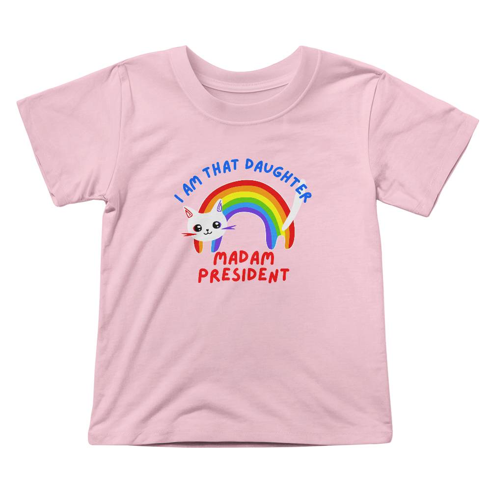 I Am That Daughter- Matching Parent's T shirt available-Bella + Canvas 3001T Toddler Jersey Tee 145T - Essential Home Zone Essential Home Zone Pink / 2T Clothing I Am That Daughter- Matching Parent's T shirt available-Bella + Canvas 3001T Toddler Jersey Tee 145T