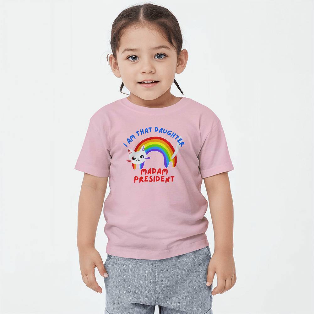 I Am That Daughter- Matching Parent's T shirt available-Bella + Canvas 3001T Toddler Jersey Tee 145T - Essential Home Zone Essential Home Zone Clothing I Am That Daughter- Matching Parent's T shirt available-Bella + Canvas 3001T Toddler Jersey Tee 145T