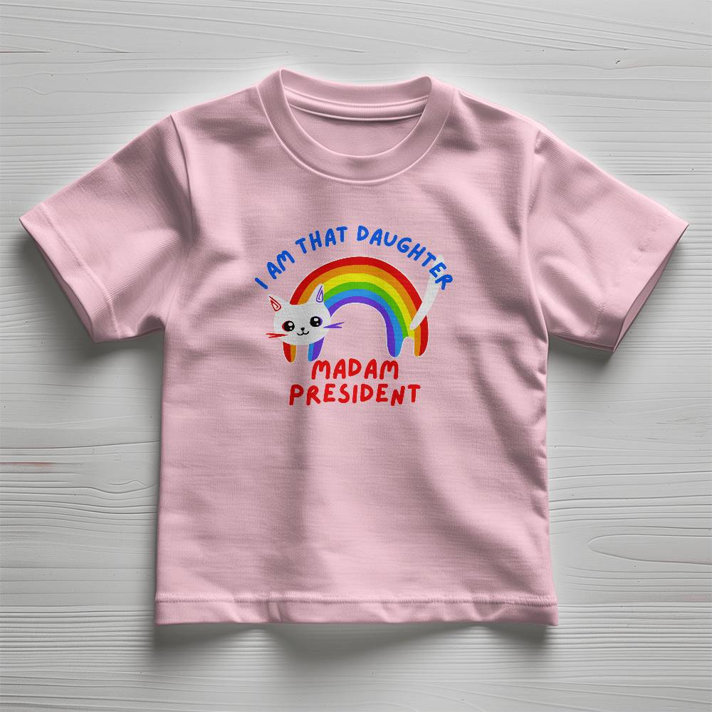 I Am That Daughter- Matching Parent's T shirt available-Bella + Canvas 3001T Toddler Jersey Tee 145T - Essential Home Zone Essential Home Zone Clothing I Am That Daughter- Matching Parent's T shirt available-Bella + Canvas 3001T Toddler Jersey Tee 145T