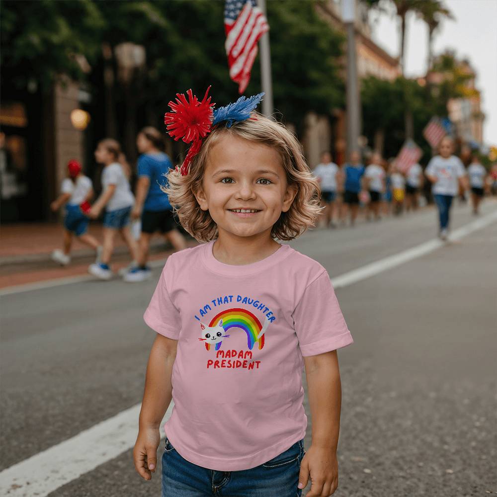 I Am That Daughter- Matching Parent's T shirt available-Bella + Canvas 3001T Toddler Jersey Tee 145T - Essential Home Zone Essential Home Zone Clothing I Am That Daughter- Matching Parent's T shirt available-Bella + Canvas 3001T Toddler Jersey Tee 145T