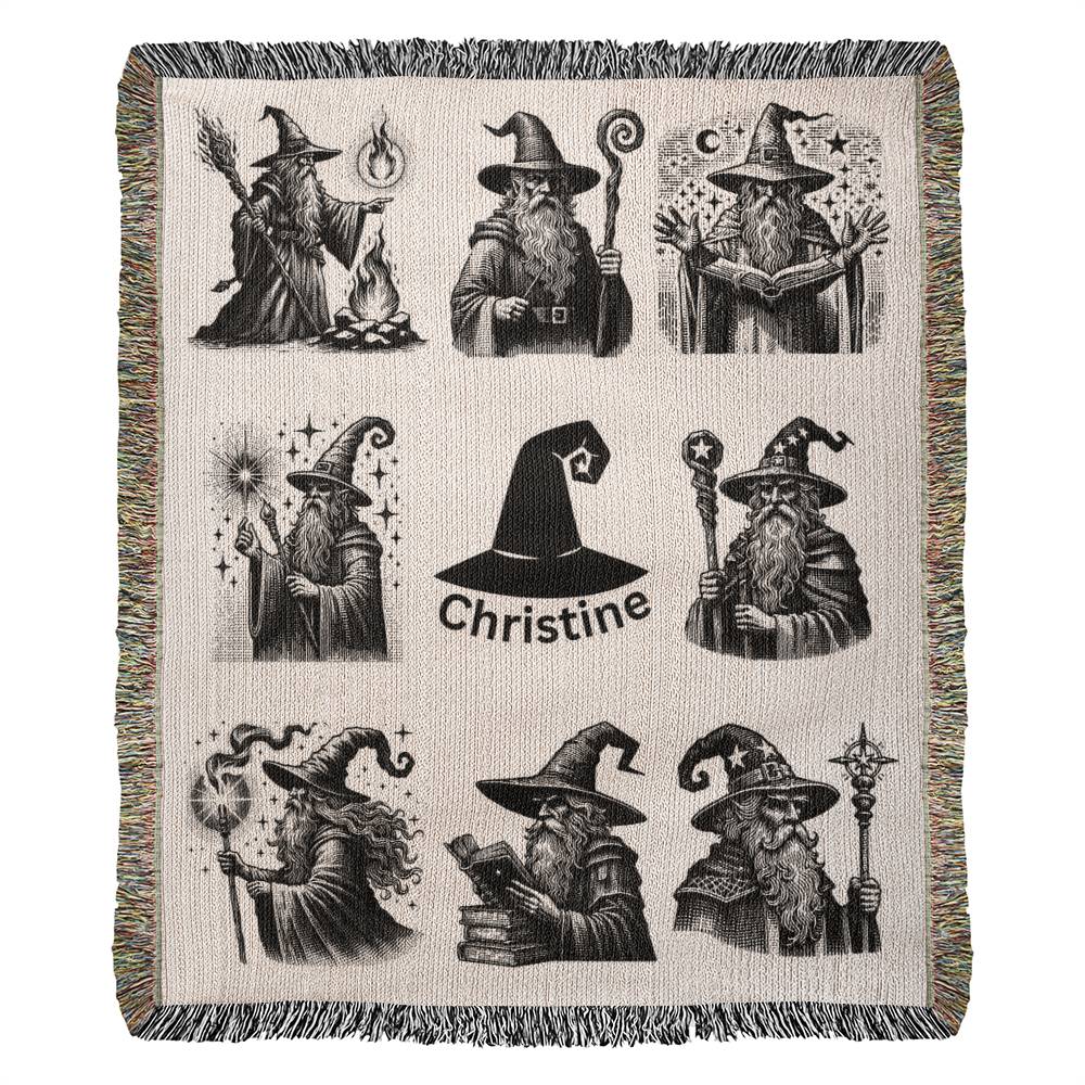 Wizards-For Your Wizard lover-Personalized this unique keepsake with our Heirloom Artwork Woven Blanket 15