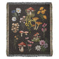 Wild Mushrooms and Flowers-Keepsake Heirloom Woven Blanket 23