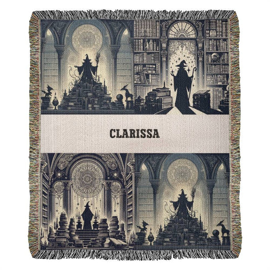 Wizards-A great gift for your daughter or any family member-Personalized this unique keepsake with our Heirloom Artwork Woven Blanket 71