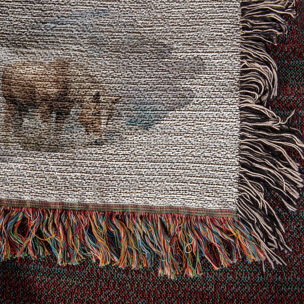 Wild Horses-Surprise your Husband with this personalized unique keepsake  Heirloom Artwork Woven Blanket 7