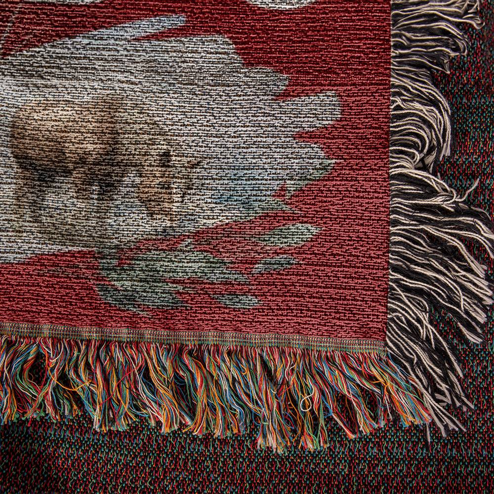 Winter Wild Horses-A unique keepsake with our Heirloom Artwork Woven Blanket 3