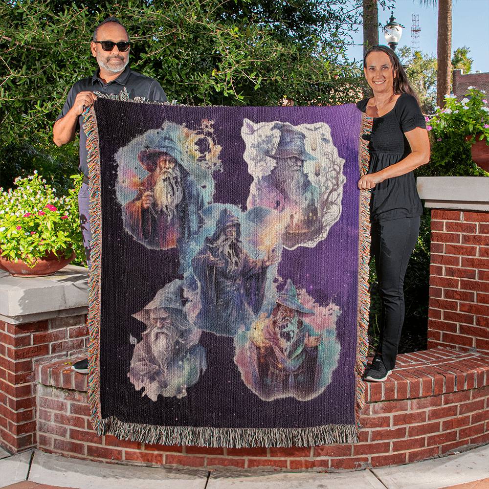 Wizards-A great gift for the wizard lover or any family member-Personalized this unique keepsake with our Heirloom Artwork Woven Blanket 36