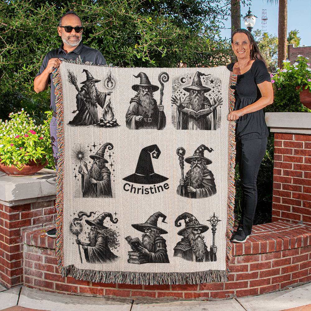 Wizards-For Your Wizard lover-Personalized this unique keepsake with our Heirloom Artwork Woven Blanket 15