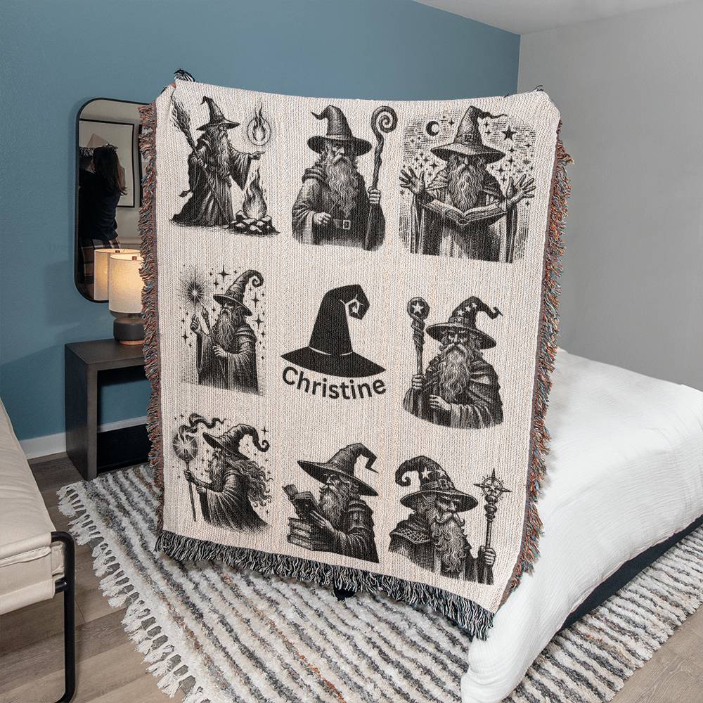 Wizards-For Your Wizard lover-Personalized this unique keepsake with our Heirloom Artwork Woven Blanket 15