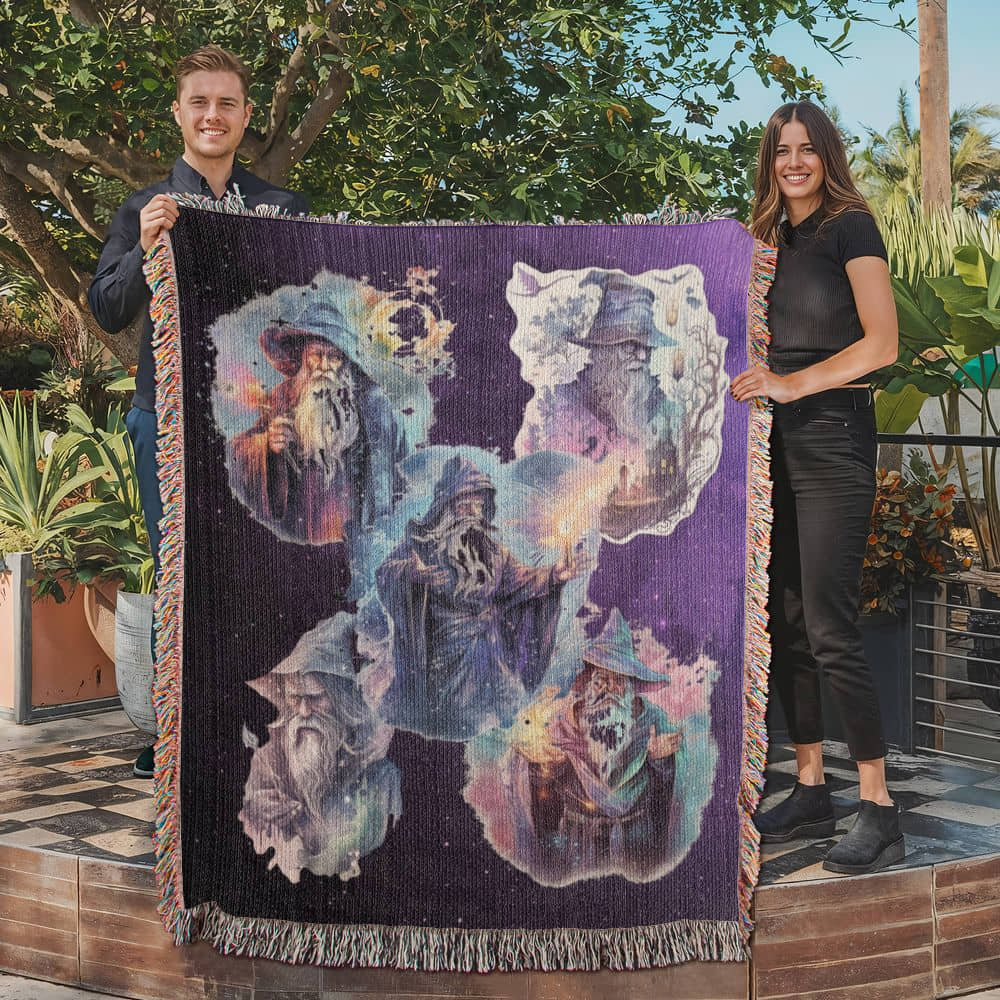 Wizards-A great gift for the wizard lover or any family member-Personalized this unique keepsake with our Heirloom Artwork Woven Blanket 36