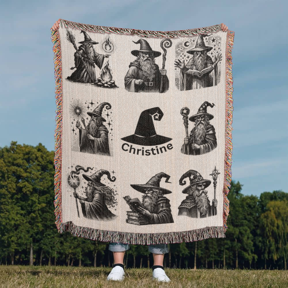 Wizards-For Your Wizard lover-Personalized this unique keepsake with our Heirloom Artwork Woven Blanket 15