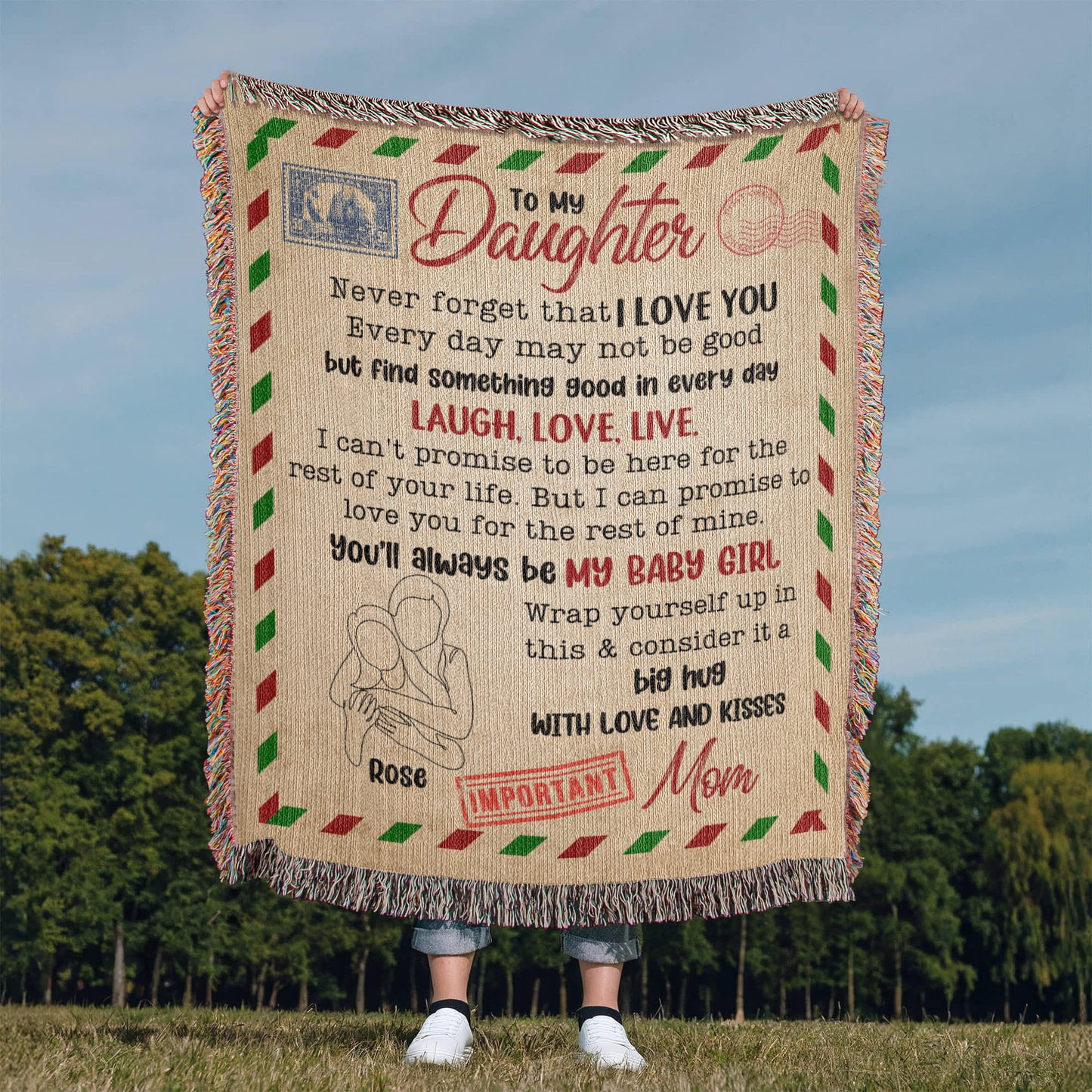 Daughter-Personalized Heirloom Woven Blanket 98