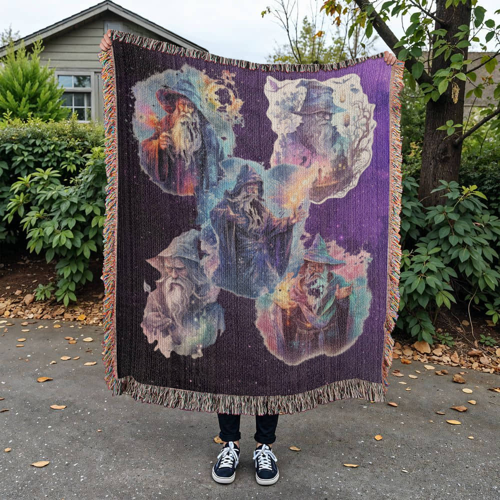 Wizards-A great gift for the wizard lover or any family member-Personalized this unique keepsake with our Heirloom Artwork Woven Blanket 36