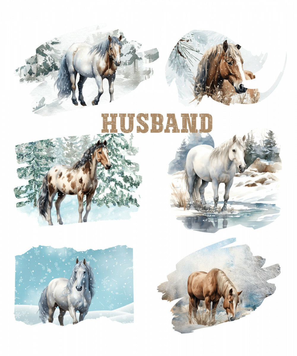 Wild Horses-Surprise your Husband with this personalized unique keepsake  Heirloom Artwork Woven Blanket 7