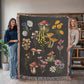 Wild Mushrooms and Flowers-Keepsake Heirloom Woven Blanket 23