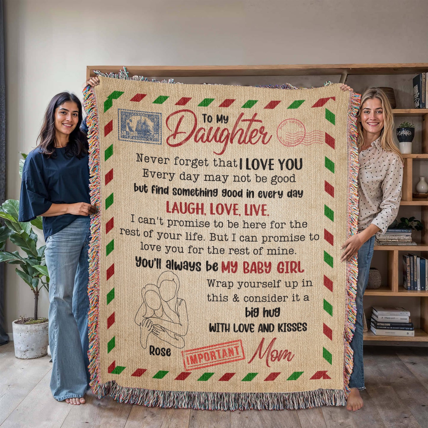 Daughter-Personalized Heirloom Woven Blanket 98