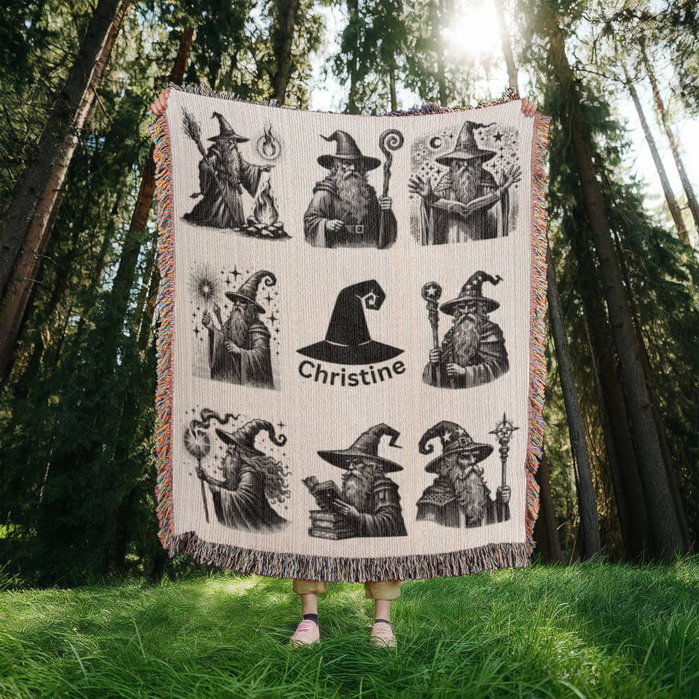 Wizards-For Your Wizard lover-Personalized this unique keepsake with our Heirloom Artwork Woven Blanket 15