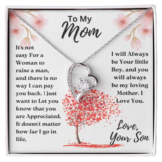 Mom- Not easy For a Woman-Forever Love Necklace - Essential Home Zone Essential Home Zone Jewelry Mom- Not easy For a Woman-Forever Love Necklace