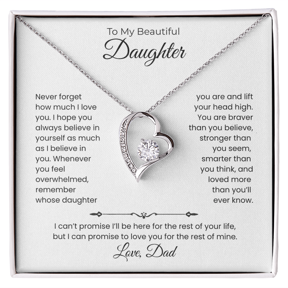 Daughter – Forever Love Necklace – Personalized From Name Gift (110)