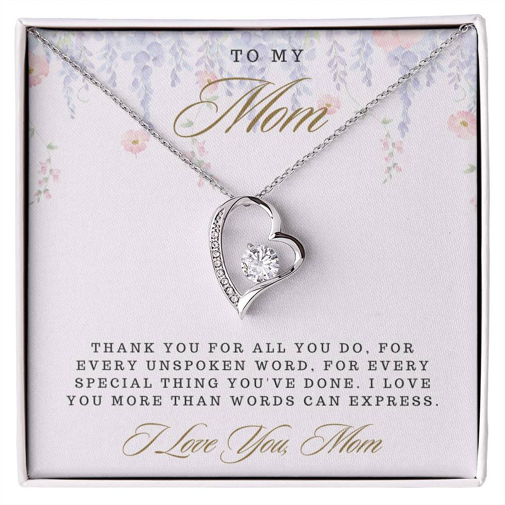 Mom- For all you do -Forever Love Necklace - Essential Home Zone Essential Home Zone Jewelry Mom- For all you do -Forever Love Necklace