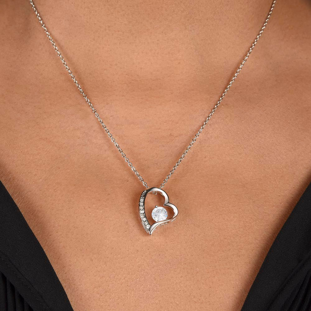 Wife-Your courage and strength-Personalized this dazzling Forever Love Necklace is sure to make her heart melt! 8