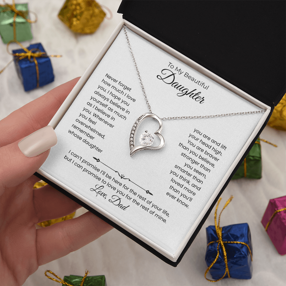 Daughter – Forever Love Necklace – Personalized From Name Gift (110)