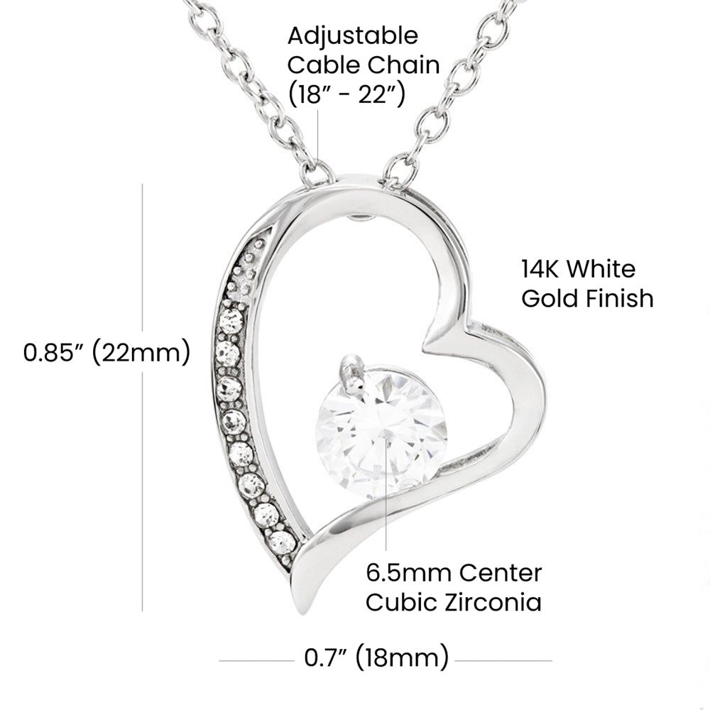 Wife-Your courage and strength-Personalized this dazzling Forever Love Necklace is sure to make her heart melt! 8