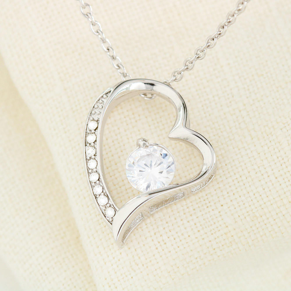 Wife-Your courage and strength-Personalized this dazzling Forever Love Necklace is sure to make her heart melt! 8