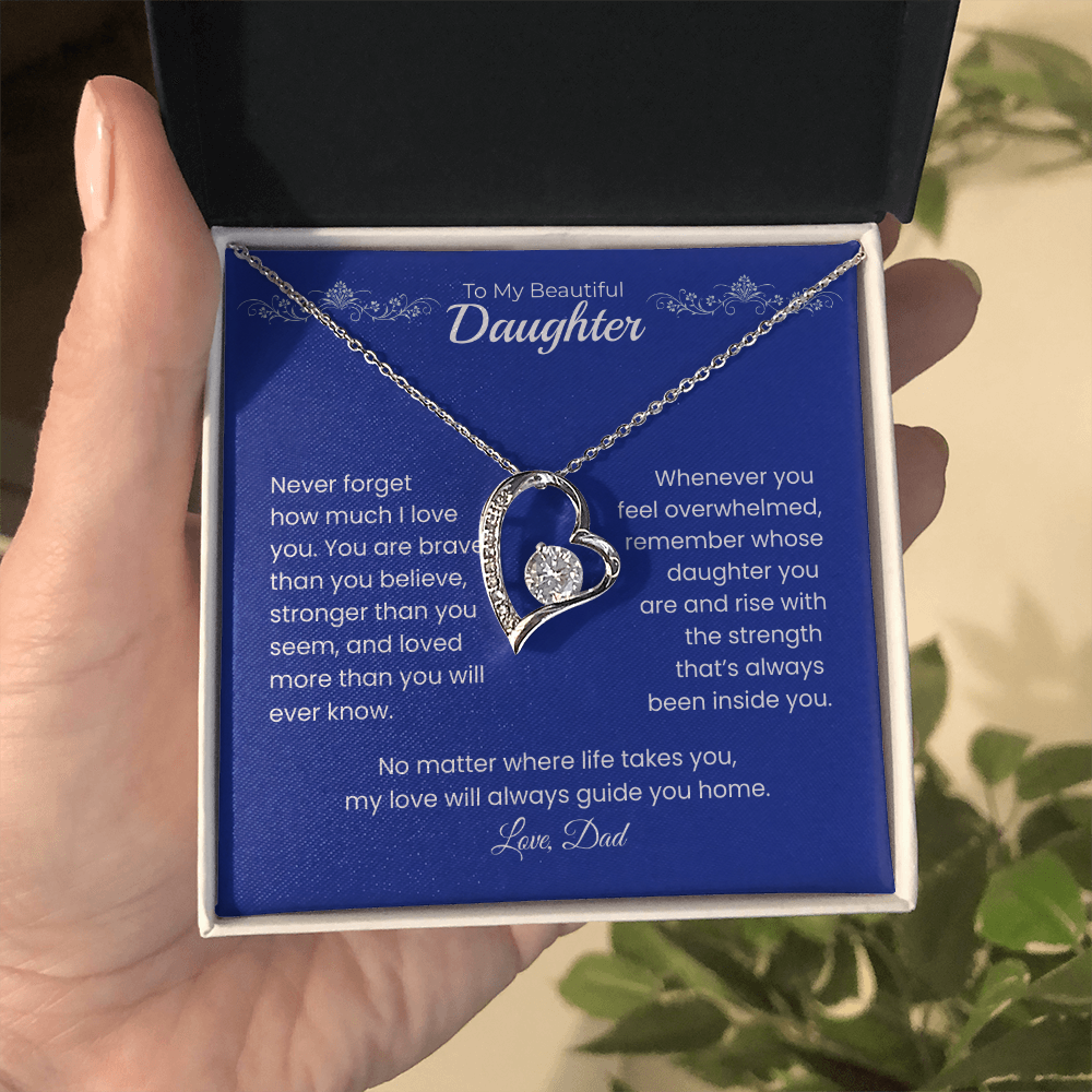 Daughter-Forever Love Necklace – Personalized Gift from Any Sender (118)