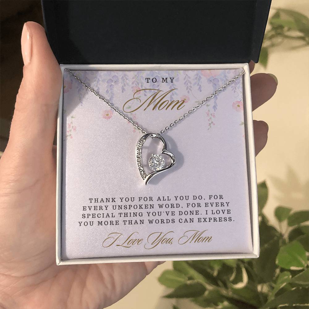 Mom- For all you do -Forever Love Necklace - Essential Home Zone Essential Home Zone Jewelry Mom- For all you do -Forever Love Necklace