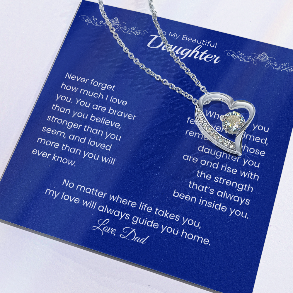 Daughter-Forever Love Necklace – Personalized Gift from Any Sender (118)