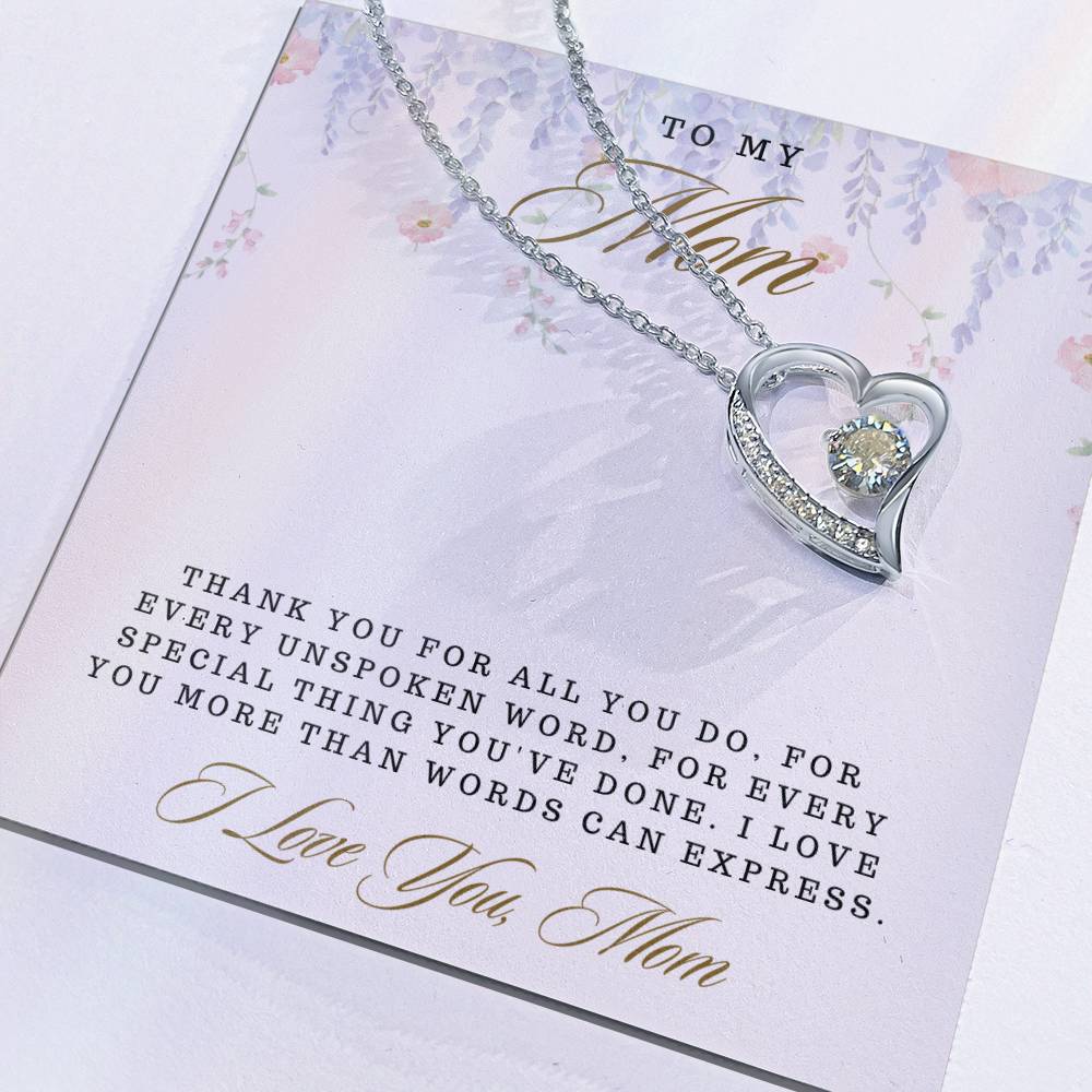 Mom- For all you do -Forever Love Necklace - Essential Home Zone Essential Home Zone Jewelry Mom- For all you do -Forever Love Necklace