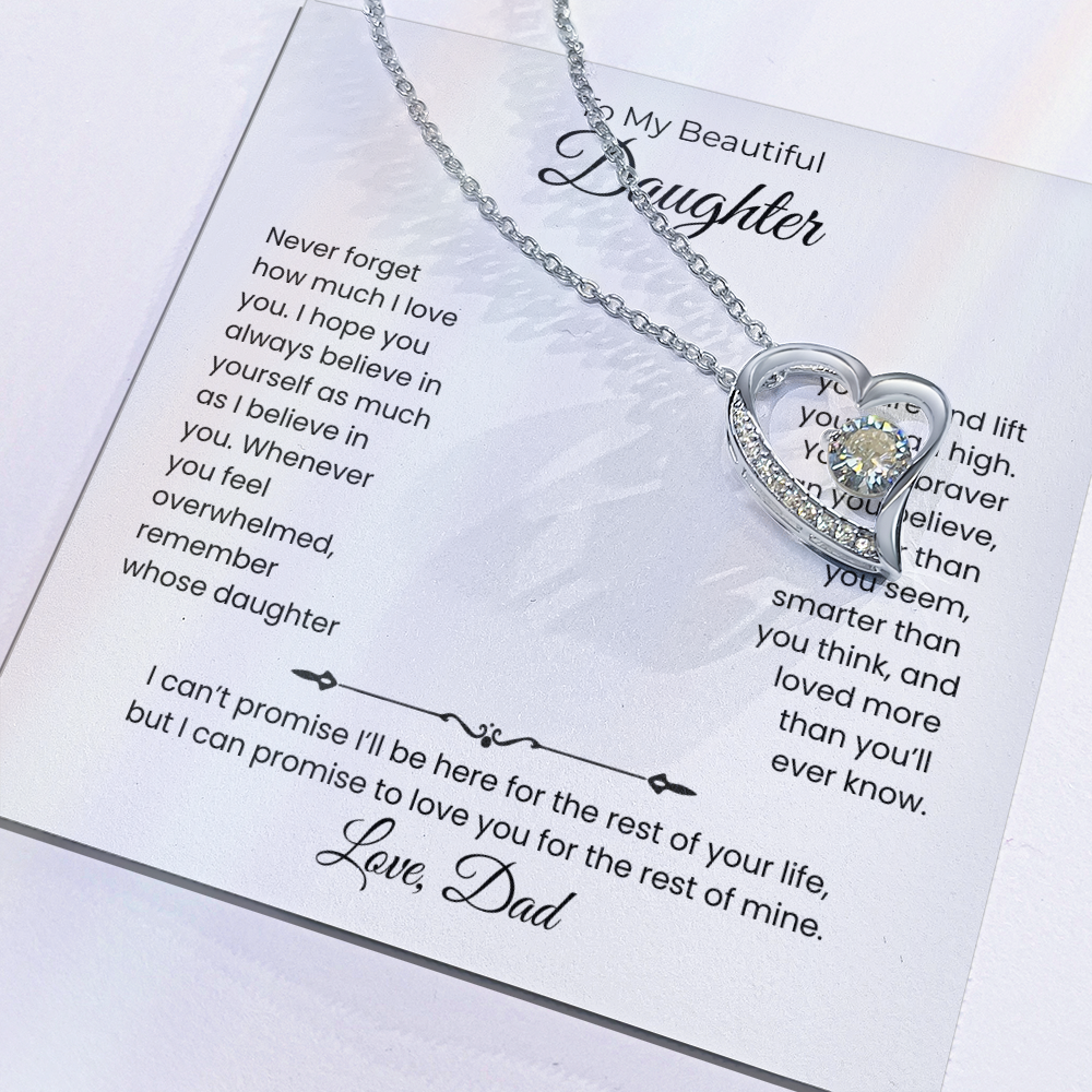 Daughter – Forever Love Necklace – Personalized From Name Gift (110)