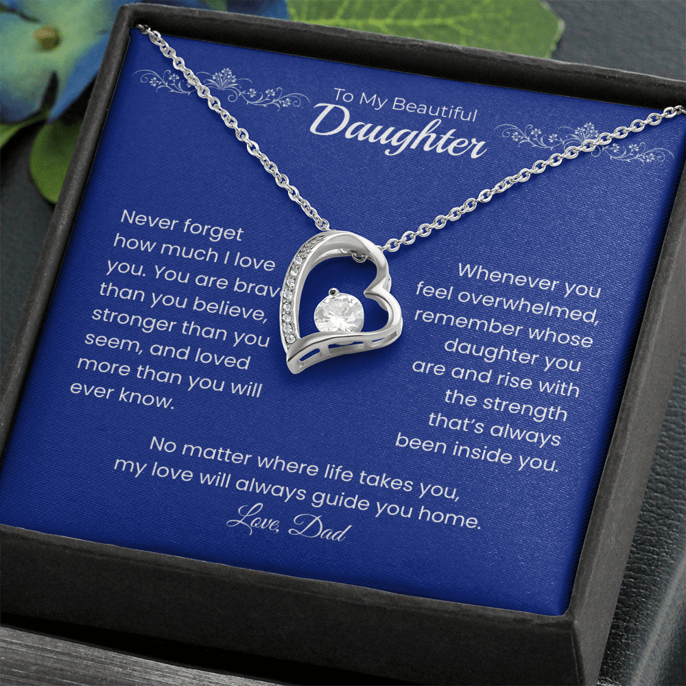 Daughter-Forever Love Necklace – Personalized Gift from Any Sender (118)