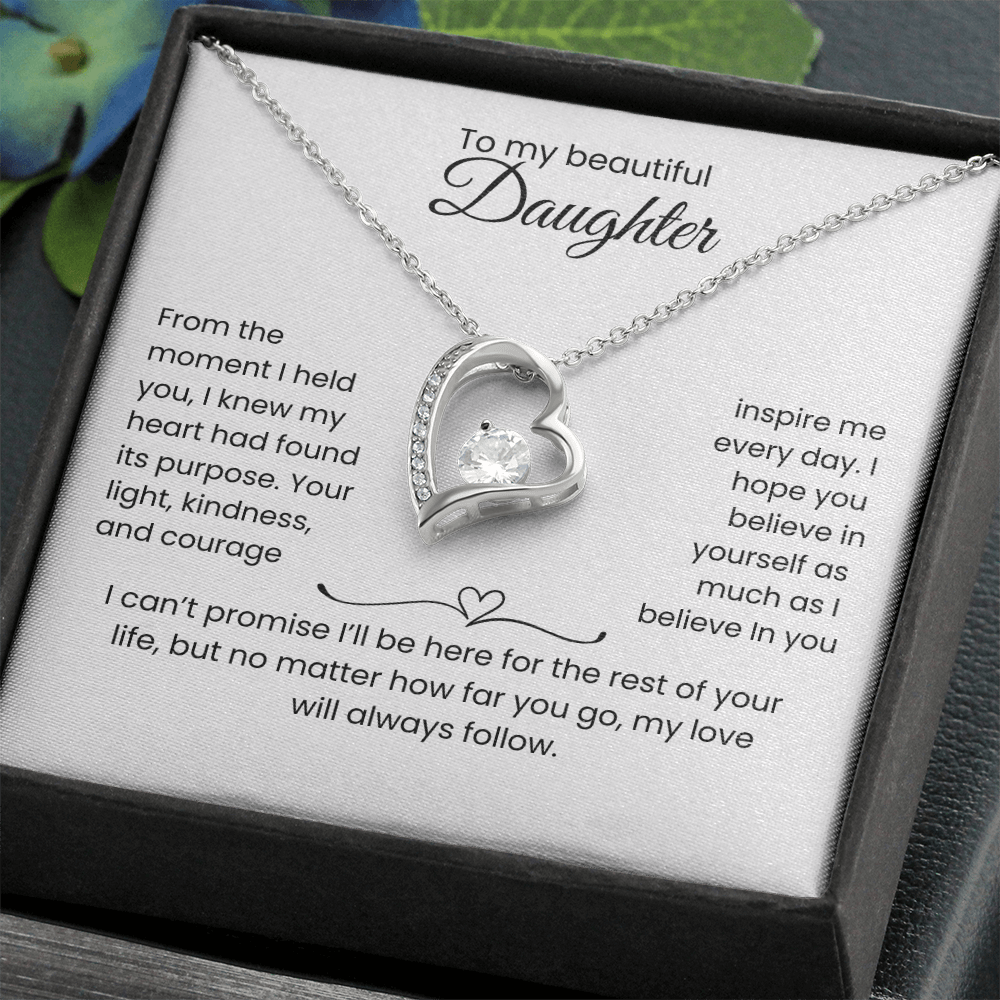 Daughter – Forever Love Necklace – Personalized From Name Gift (110)