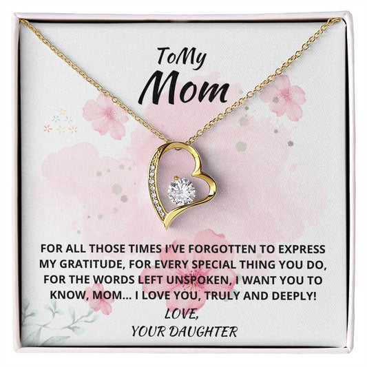 Mom- Express my gratitude-Forever Love Necklace - Essential Home Zone Essential Home Zone Jewelry Mom- Express my gratitude-Forever Love Necklace