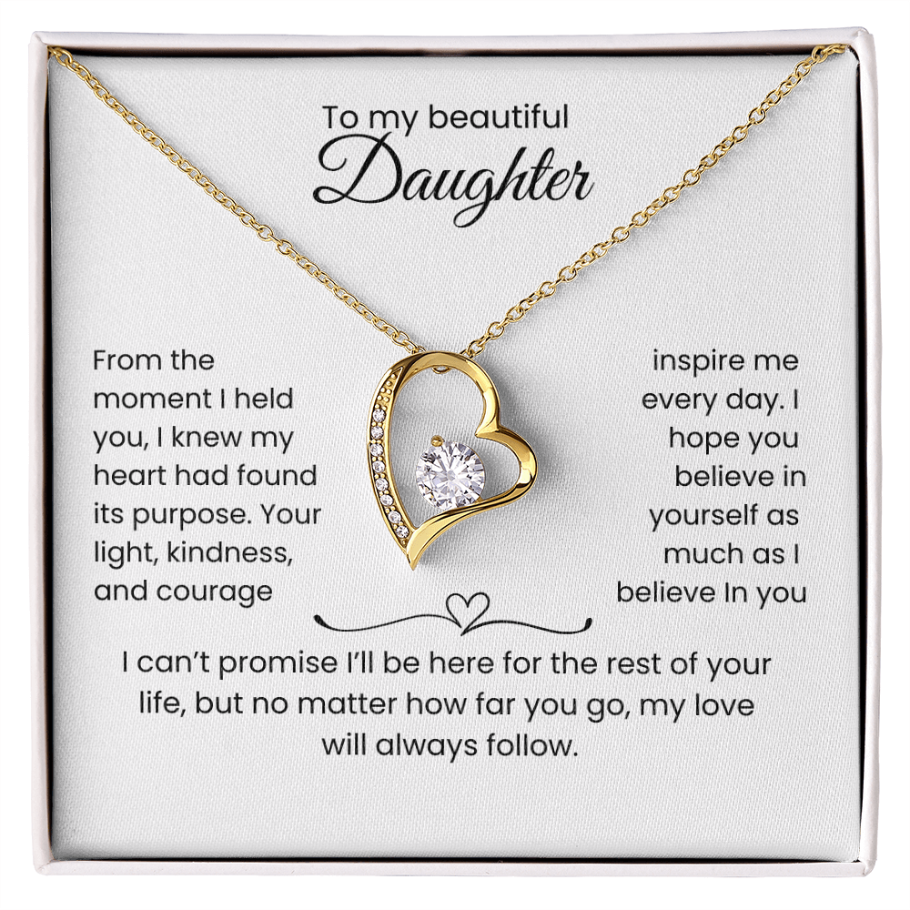 Daughter – Forever Love Necklace – Personalized From Name Gift (110)