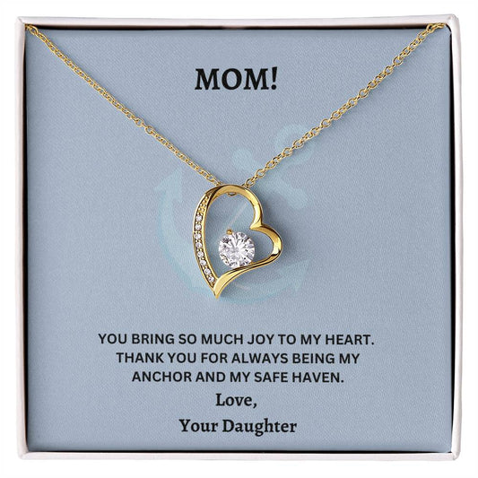 Mom- Being my anchor-Forever Love Necklace - Essential Home Zone Essential Home Zone Jewelry Mom- Being my anchor-Forever Love Necklace