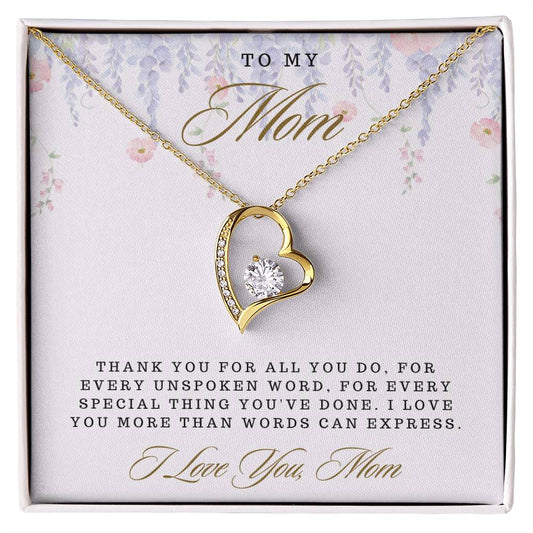 Mom- For all you do -Forever Love Necklace - Essential Home Zone Essential Home Zone Jewelry Mom- For all you do -Forever Love Necklace