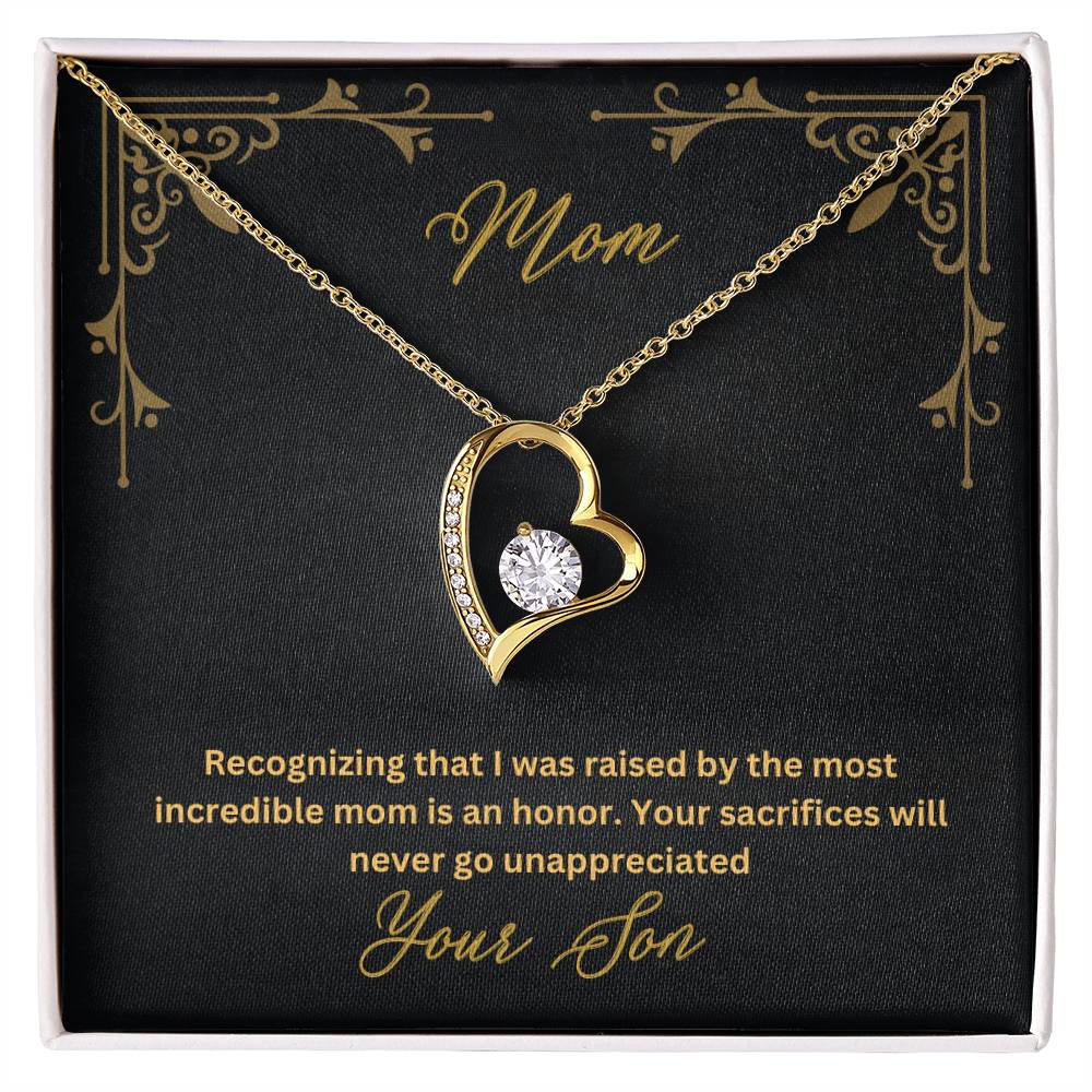 Mom- Most incredible mom-Forever Love Necklace - Essential Home Zone Essential Home Zone Jewelry Mom- Most incredible mom-Forever Love Necklace