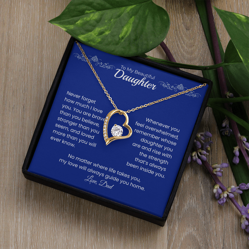 Daughter-Forever Love Necklace – Personalized Gift from Any Sender (118)