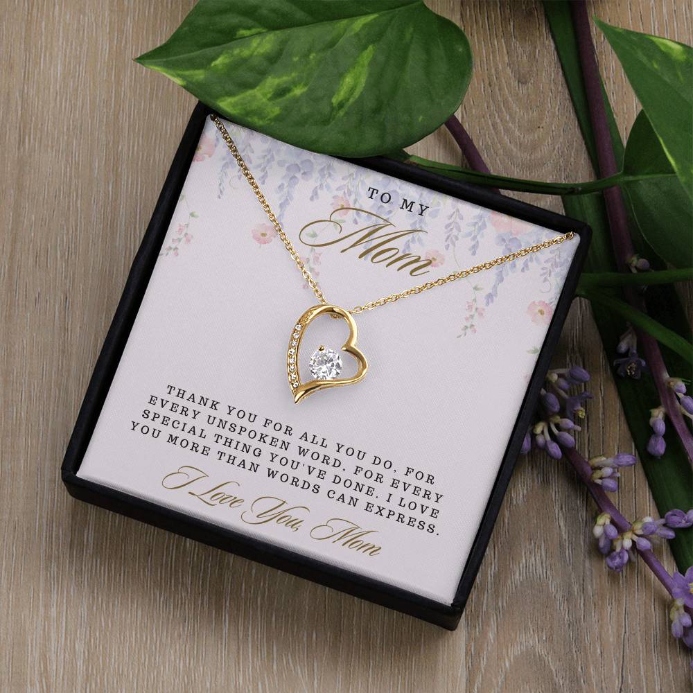 Mom- For all you do -Forever Love Necklace - Essential Home Zone Essential Home Zone Jewelry Mom- For all you do -Forever Love Necklace