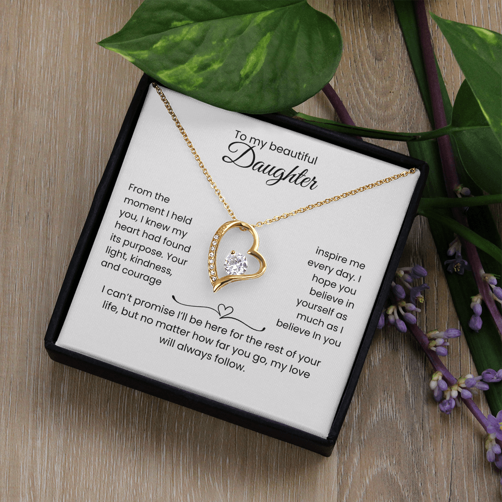 Daughter – Forever Love Necklace – Personalized From Name Gift (110)