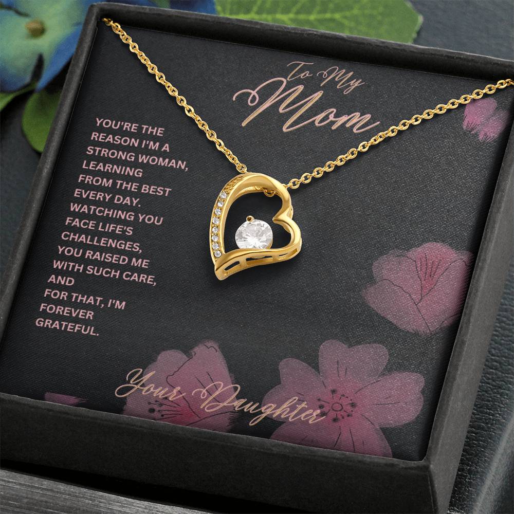 Mom- I'm a strong woman-Forever Love Necklace - Essential Home Zone Essential Home Zone 18k Yellow Gold Finish / Standard Box Jewelry Mom- I'm a strong woman-Forever Love Necklace