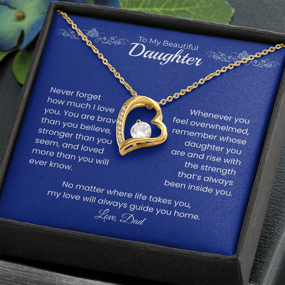 Daughter-Forever Love Necklace – Personalized Gift from Any Sender (118)