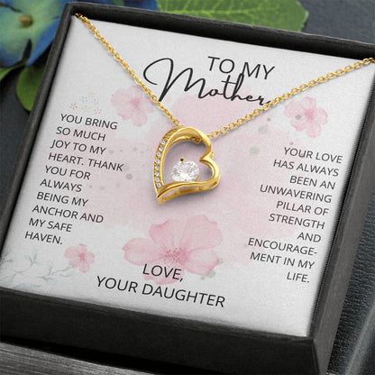 Mom- Being my anchor-Forever Love Necklace - Essential Home Zone Essential Home Zone 18k Yellow Gold Finish / Standard Box Jewelry Mom- Being my anchor-Forever Love Necklace